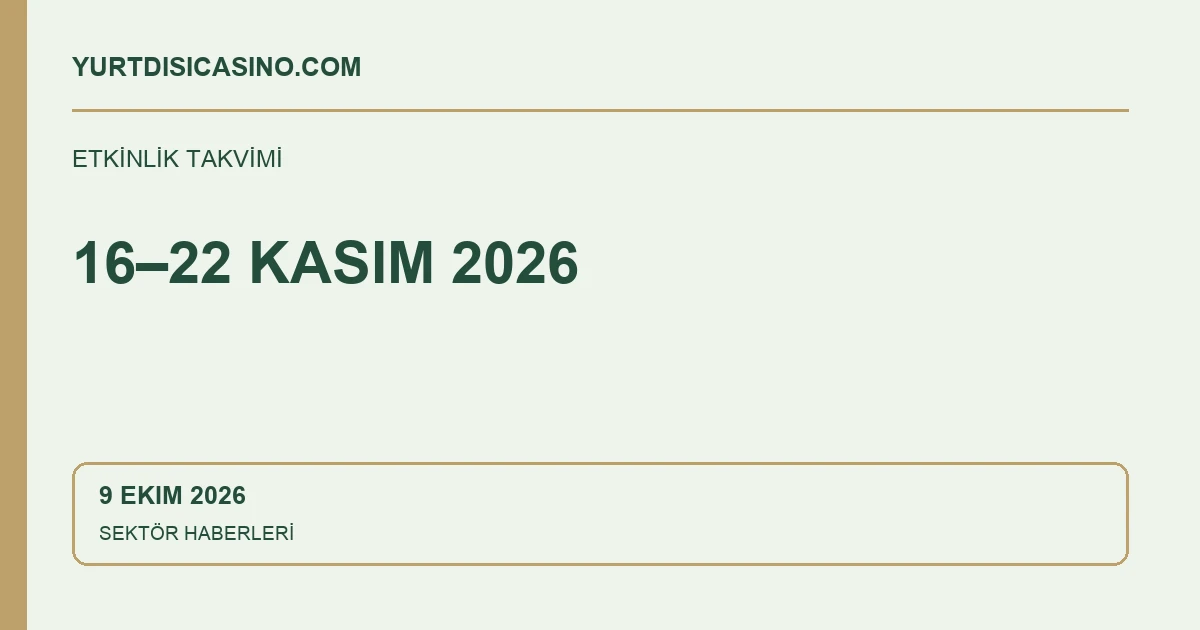 European Safer Gambling Week 16–22 Kasım’da düzenlenecek